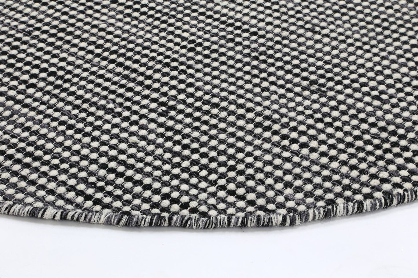Napania Charcoal Reversible Wool Round Rug