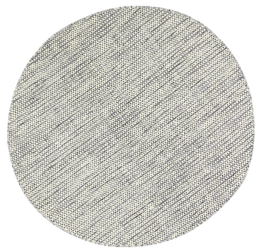 Napania Grey Reversible Wool Round Rug