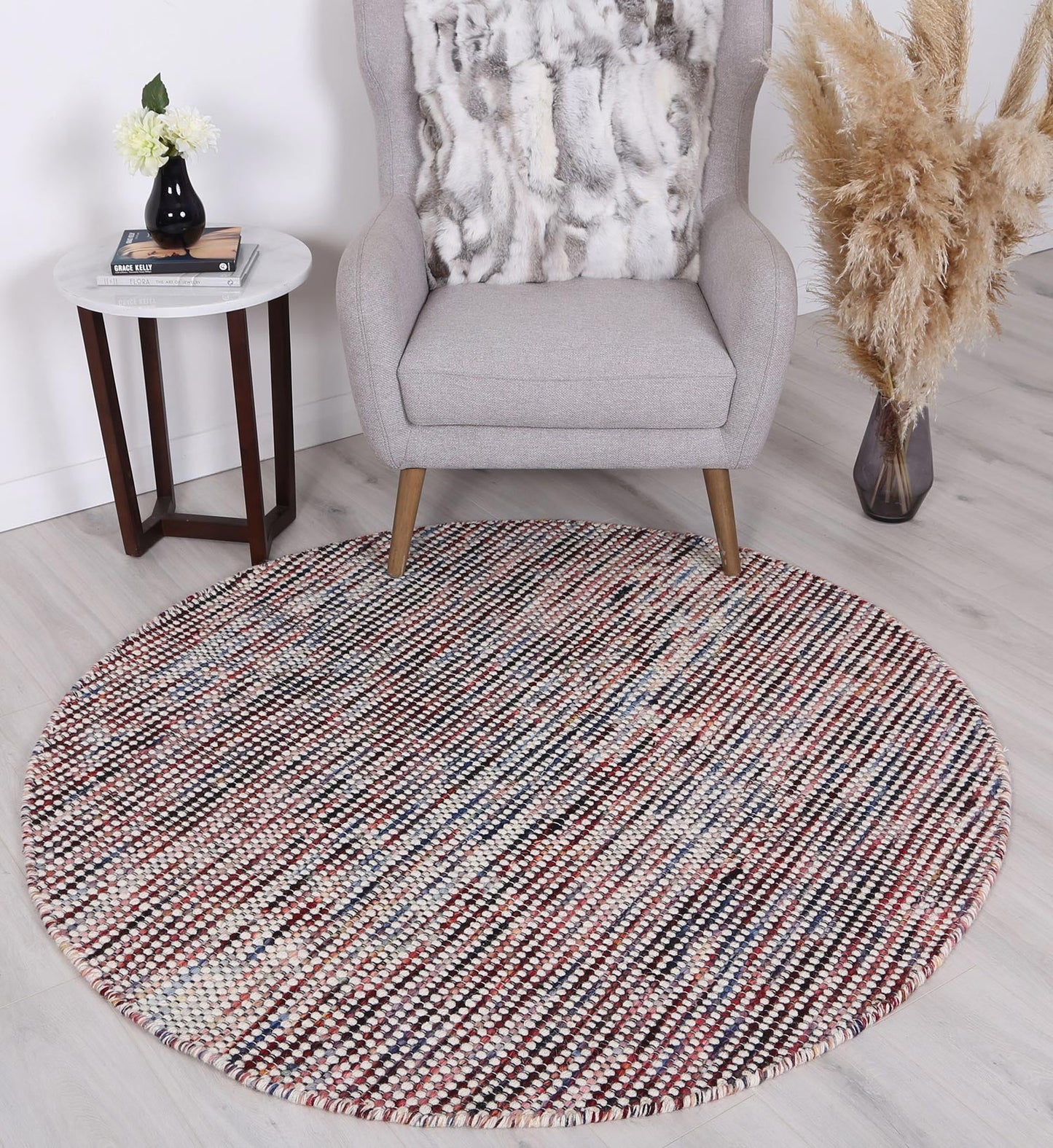 Napania Multi Reversible Wool Round Rug