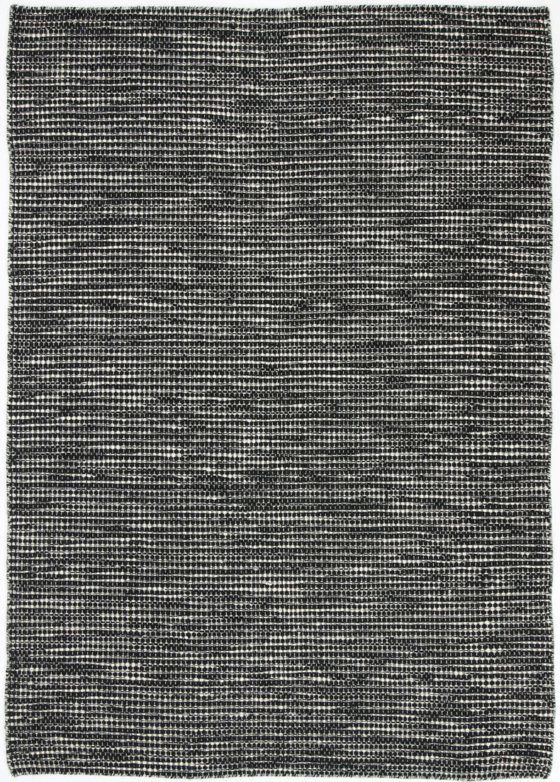 Napania Black & White Reversible Wool Rug