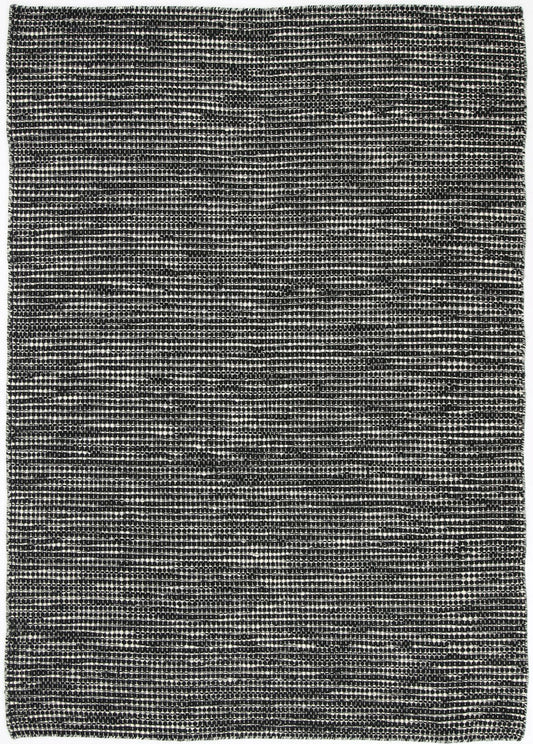 Napania Black & White Reversible Wool Rug