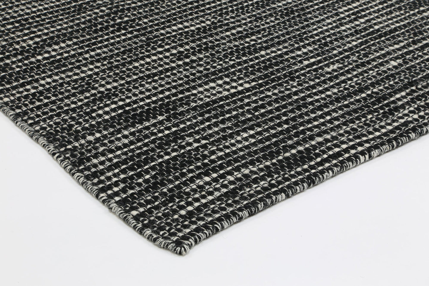 Napania Black & White Reversible Wool Rug