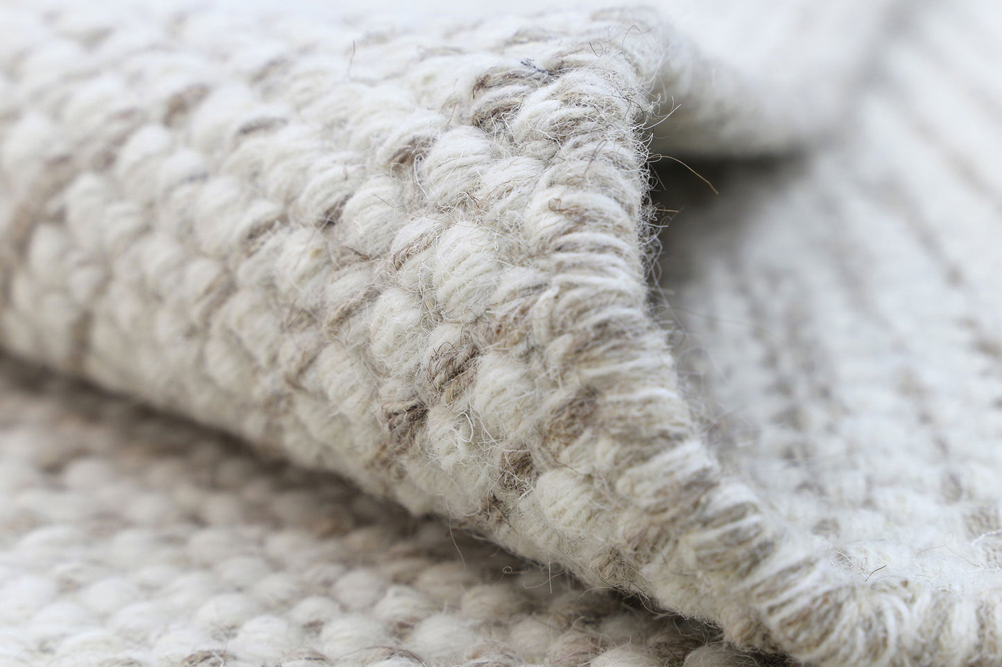 Napania Beige Reversible Wool Rug