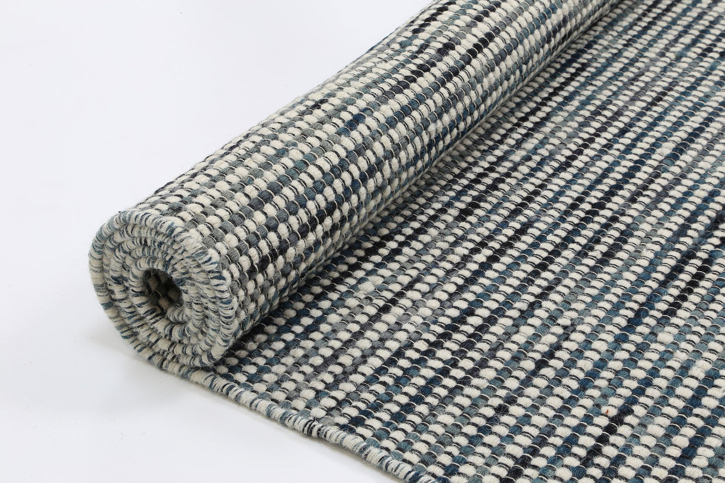 Napania Teal Reversible Wool Rug