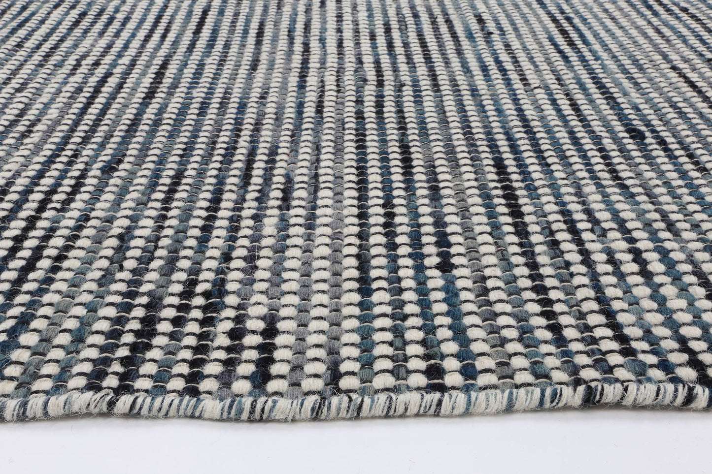 Napania Teal Reversible Wool Rug