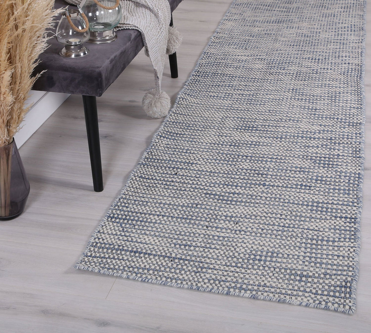 Napania Blue Reversible Wool Rug