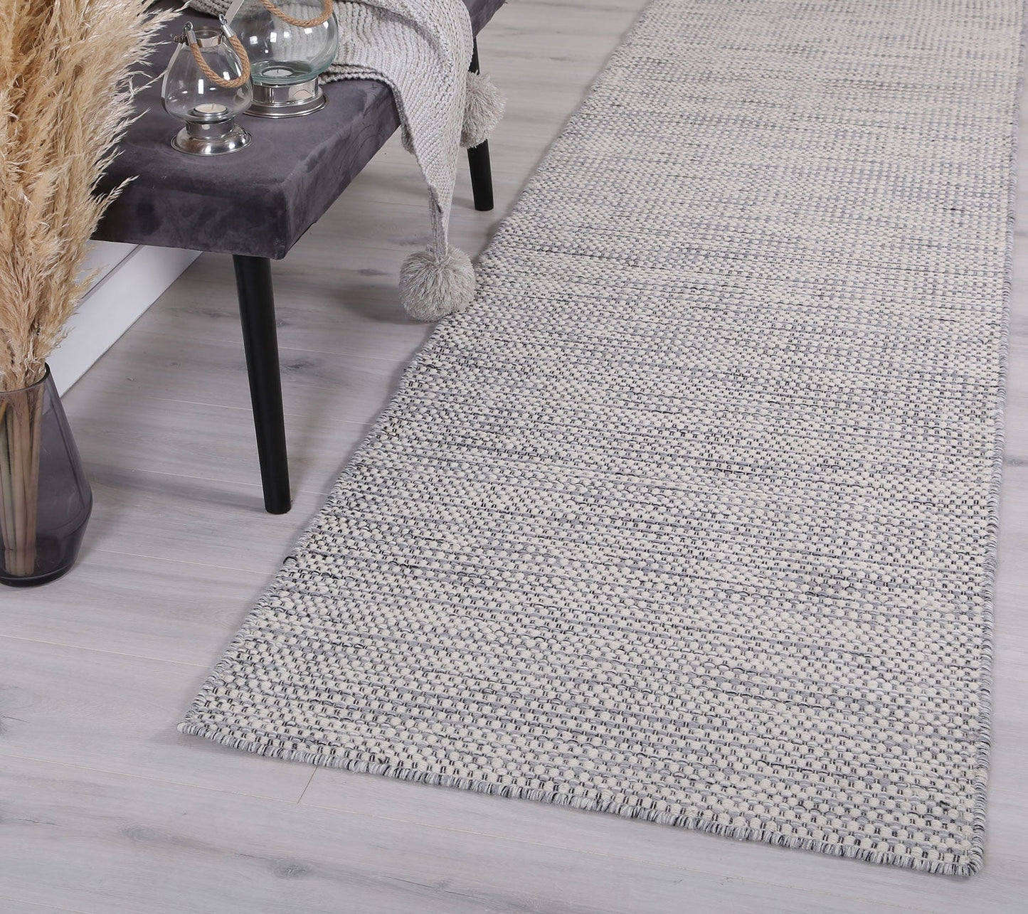 Napania Grey Reversible Wool Rug