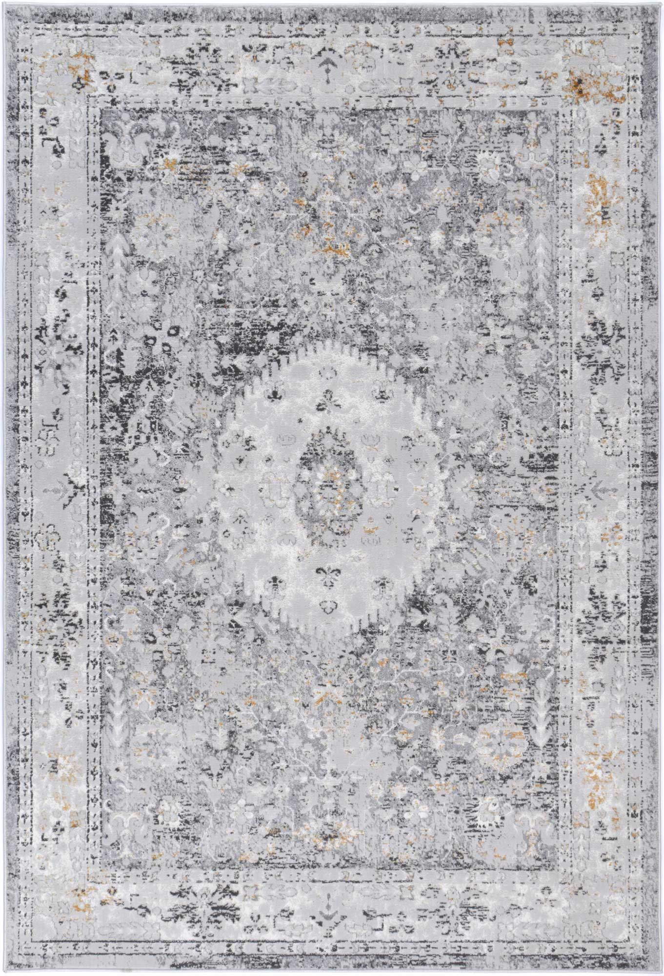 Malo Alexander Grey & Yellow Traditional Rug