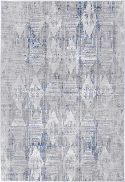 Malo Harlequinn Grey & Blue Geometric Rug