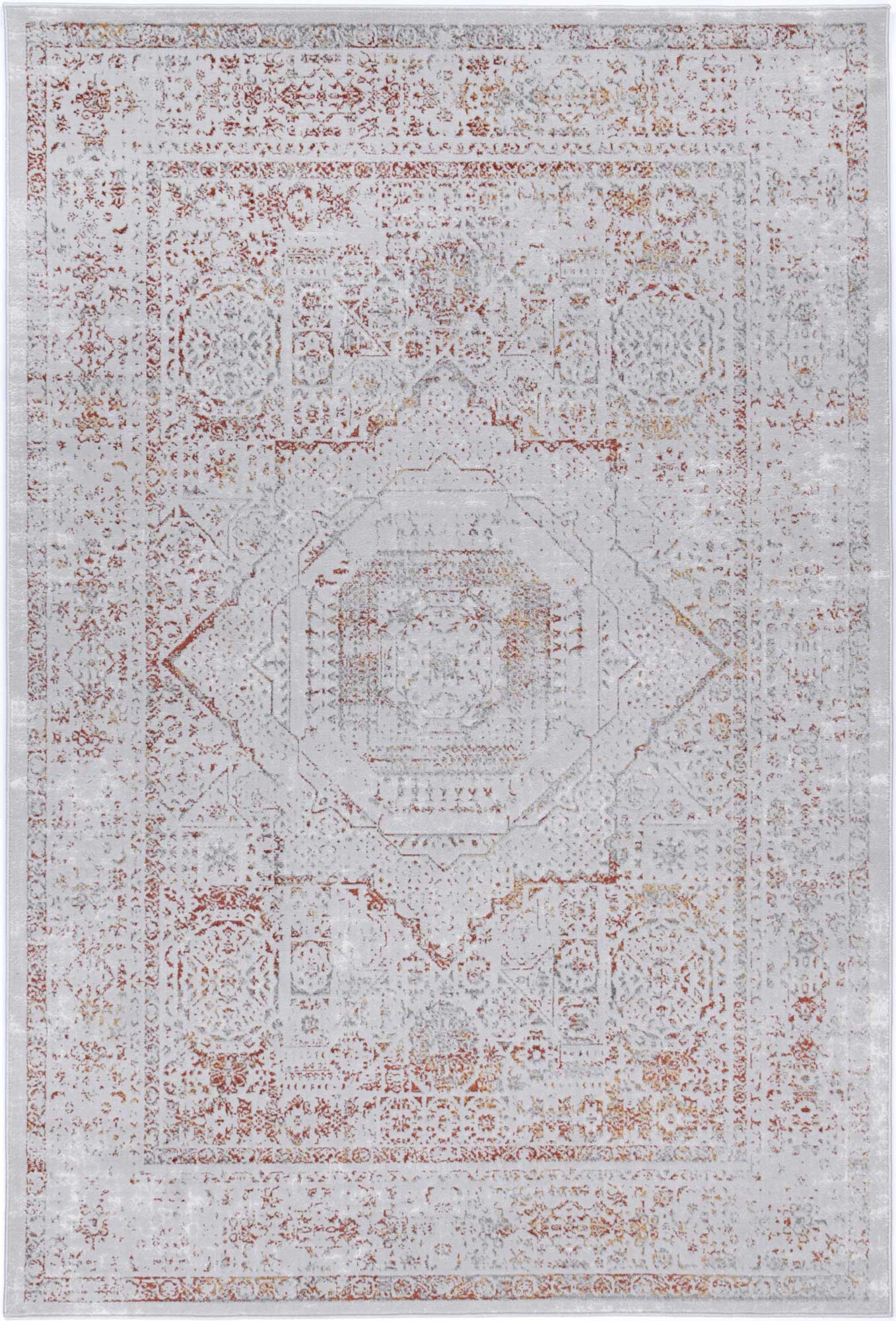 Malo Luna Cream & Red Traditional Rug