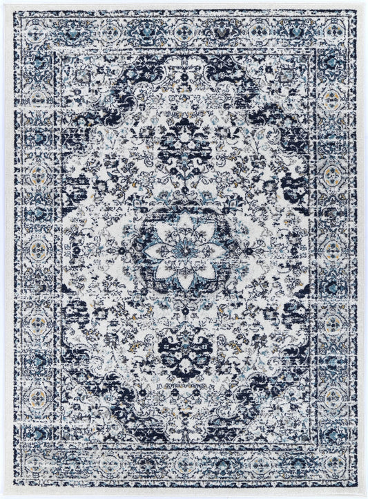 Perth Gruissan Blue & Ivory Transitional Rug