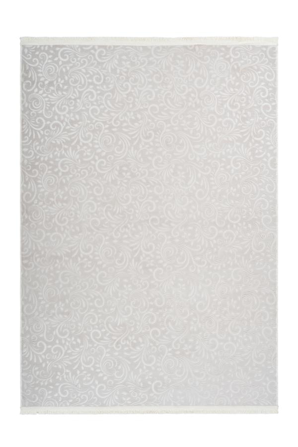 Peri 100 Beige Floral Machine Washable Rug - Lalee Designer Rugs