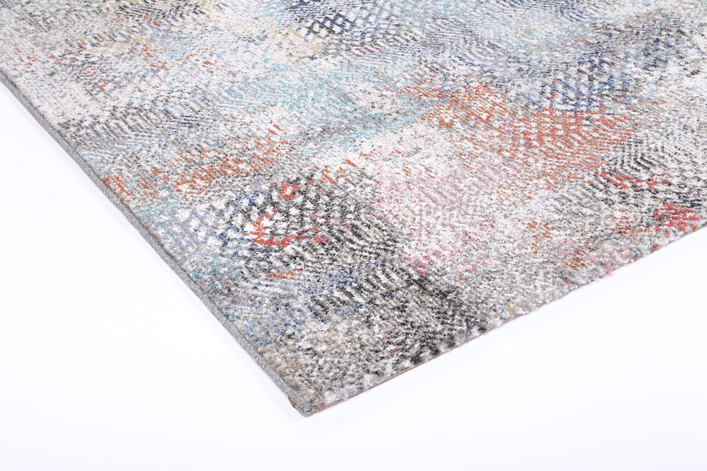 Rumba Ernesto Grey & Terracotta Tribal Rug