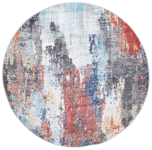 Rumba Aveza Abstract Multi Round Rug