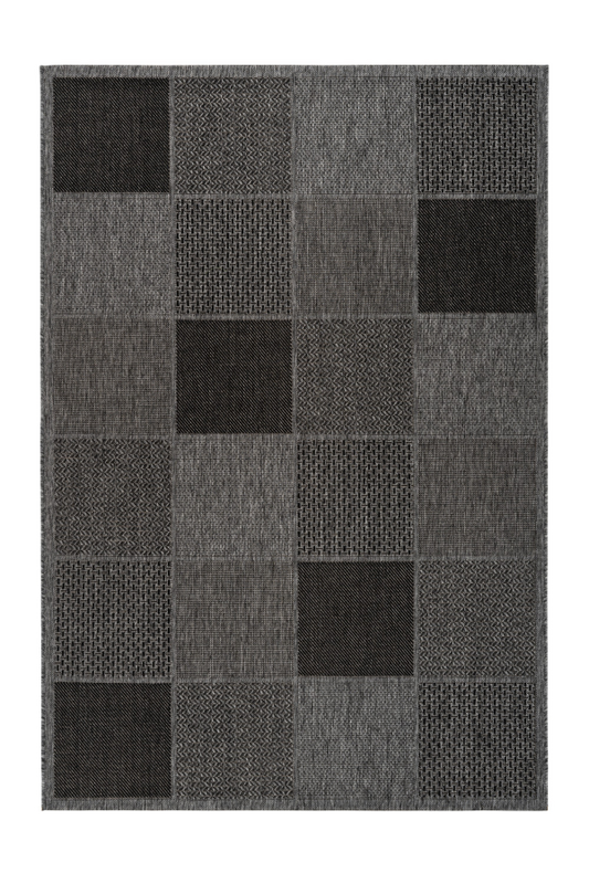 Sunset 605 Outdoor and Kitchen Silver Rug with Geometric Design - Lalee Designer Rugs