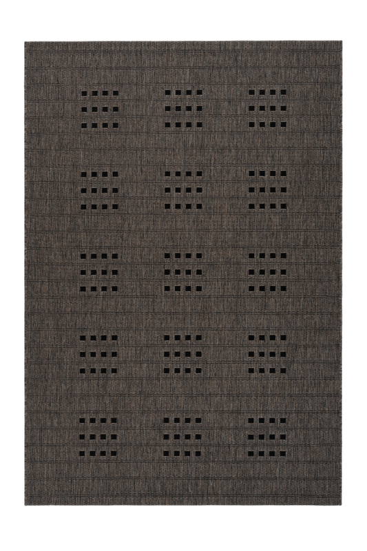 Sunset 606 Outdoor and Kitchen Taupe Rug with Dice Spotted Design - Lalee Designer Rugs