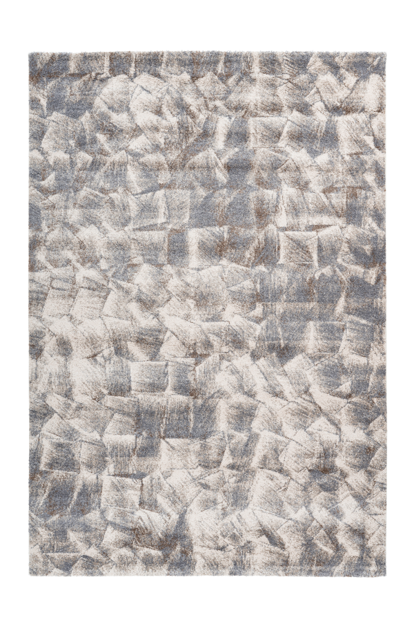 Sensation 504 Thick Modern Grey Beige Rug with Jagged Design - Lalee Designer Rugs