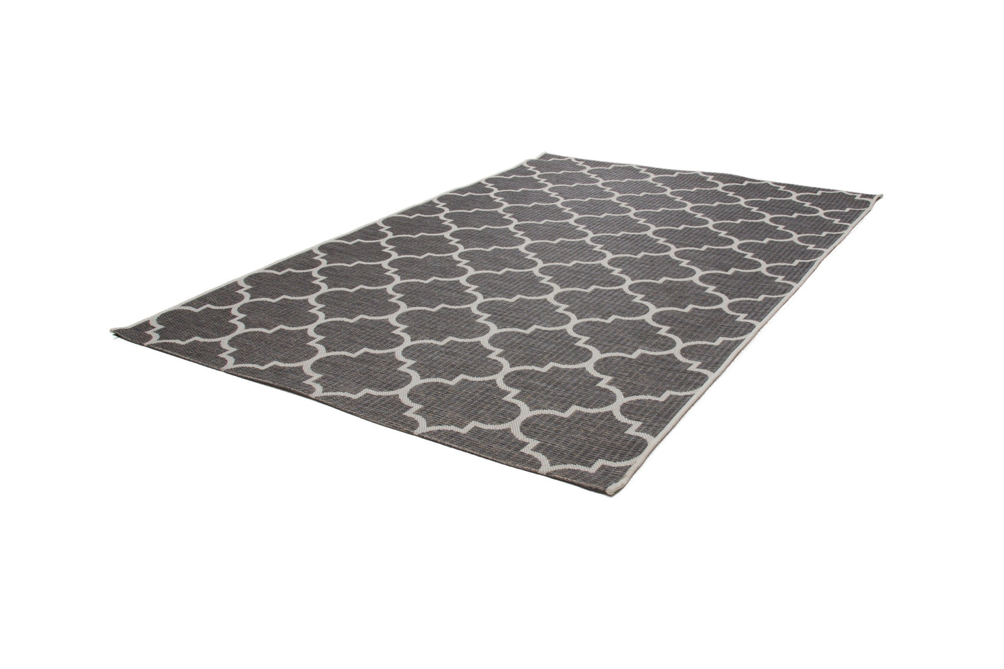 Sunset 604 Outdoor and Kitchen Grey Rug with Moroccan Design - Lalee Designer Rugs