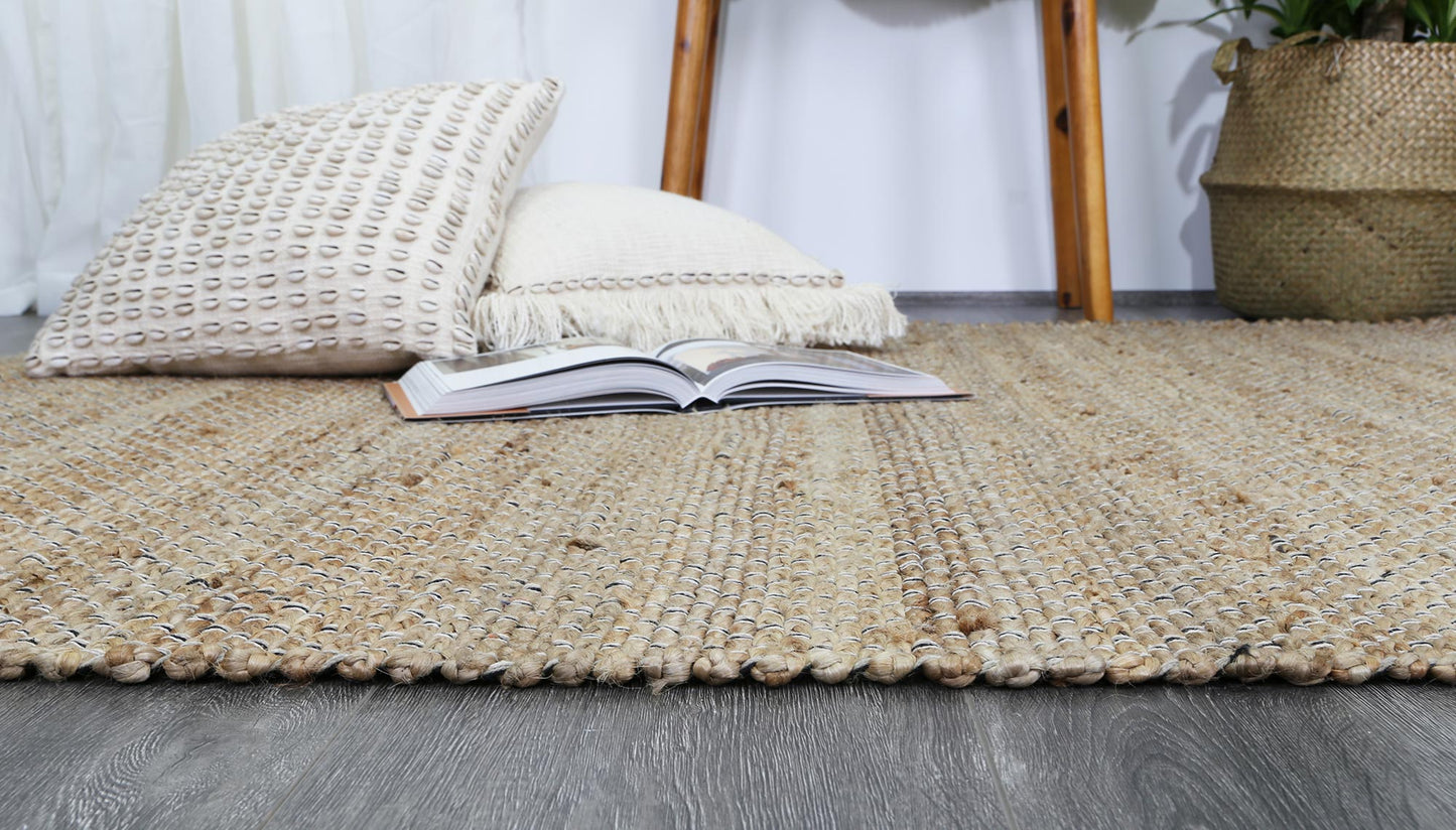 Rajpur Black Natural Jute Rug