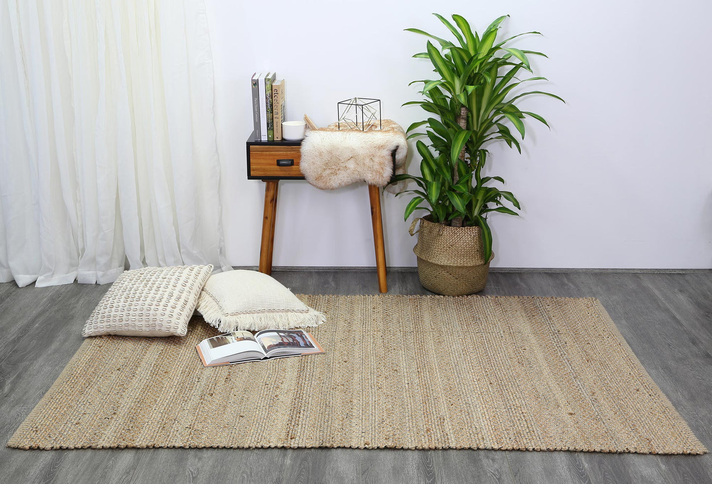 Rajpur Black Natural Jute Rug