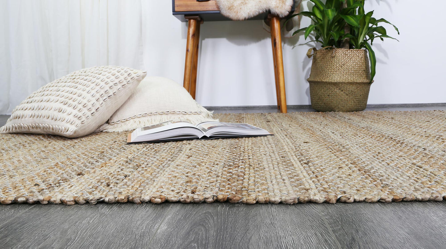 Rajpur Grey Natural Jute Rug