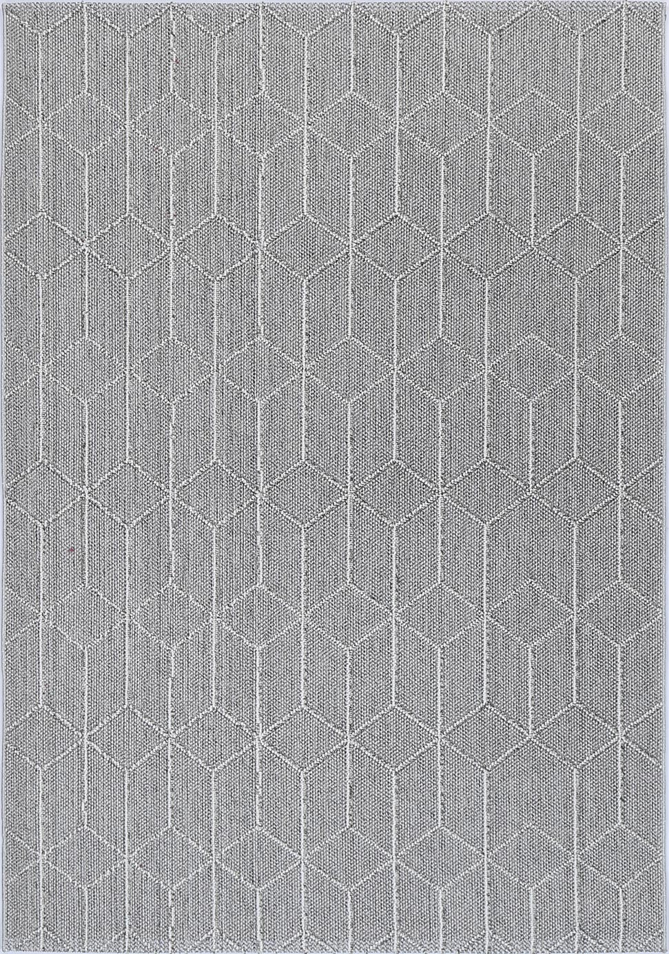 Valentina Totori Ash Geometric Flatweave Rug