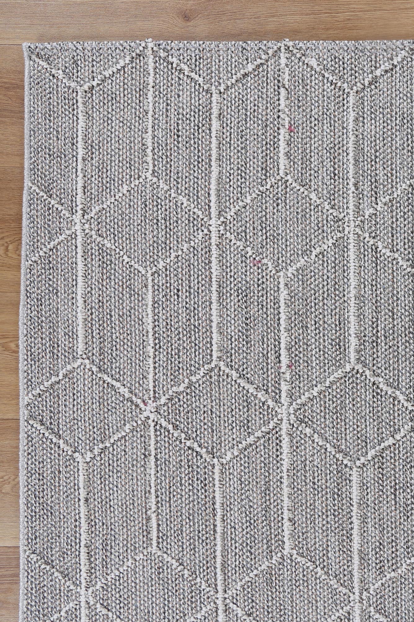 Valentina Totori Ash Geometric Flatweave Rug