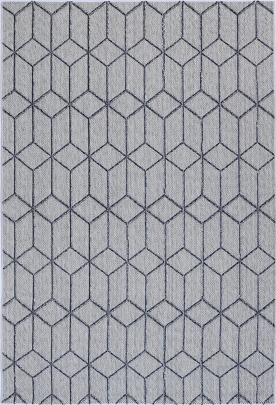 Valentina Greenslade Charcoal Geometric Flatweave Rug