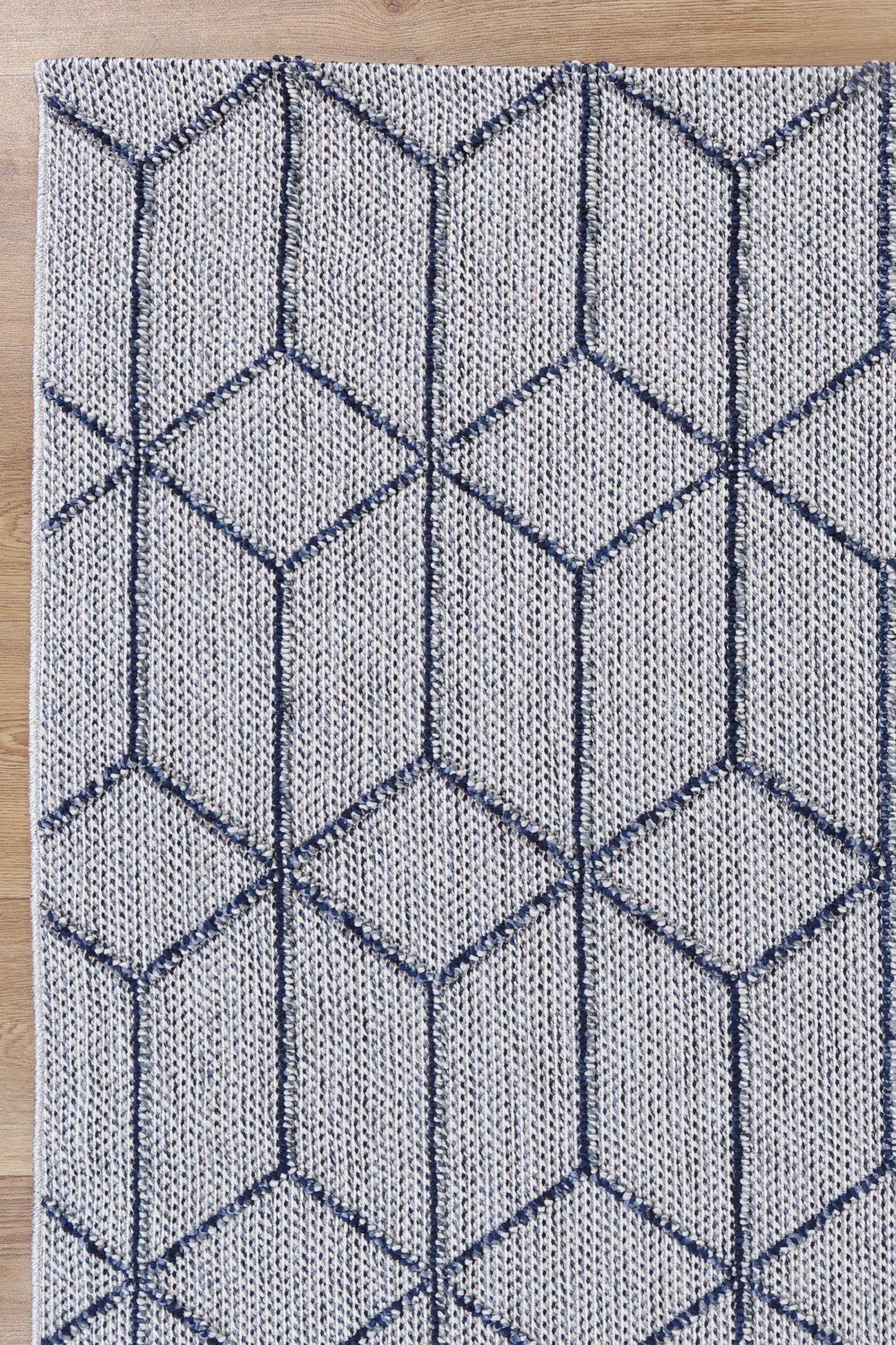 Valentina Greenslade Charcoal Geometric Flatweave Rug