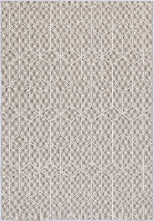 Valentina Maemae Beige Geometric Flatweave Rug