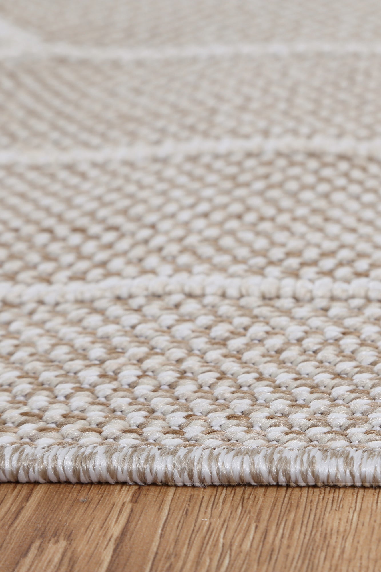 Valentina Maemae Beige Geometric Flatweave Rug