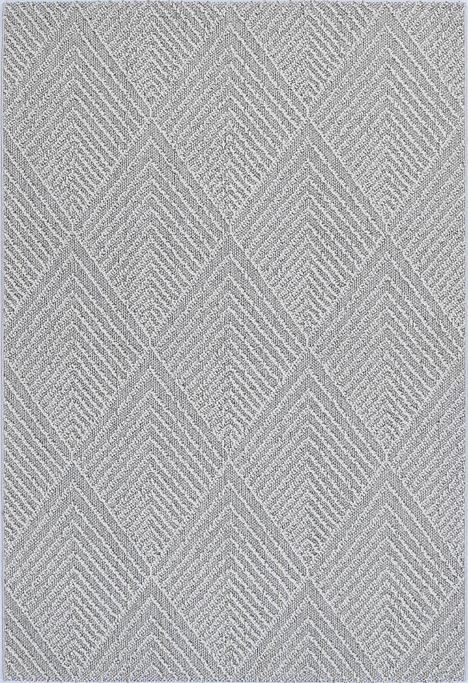 Valentina Kini Grey Geometric Flatweave Rug