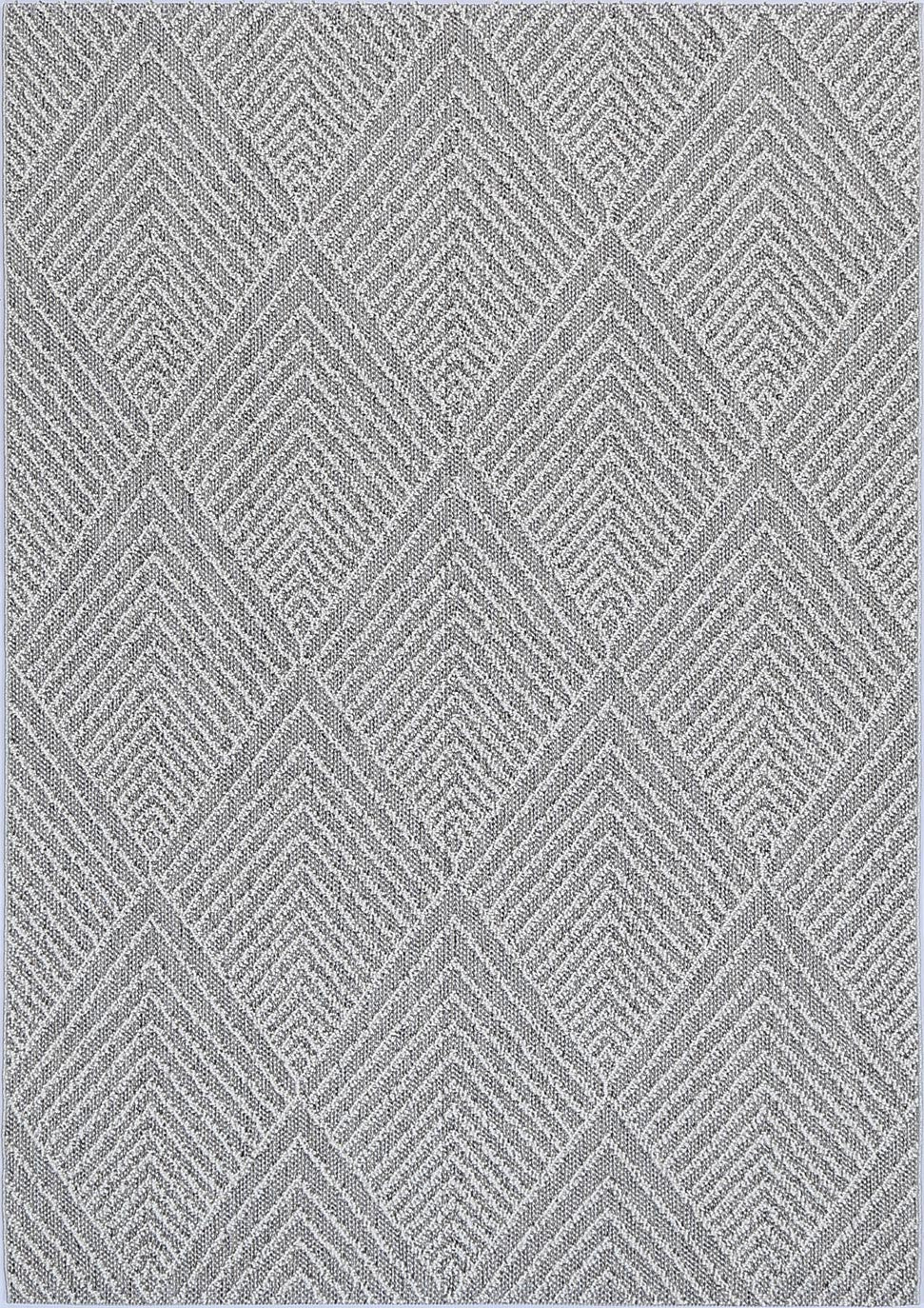 Valentina Menapi Ash Geometric Flatweave Rug