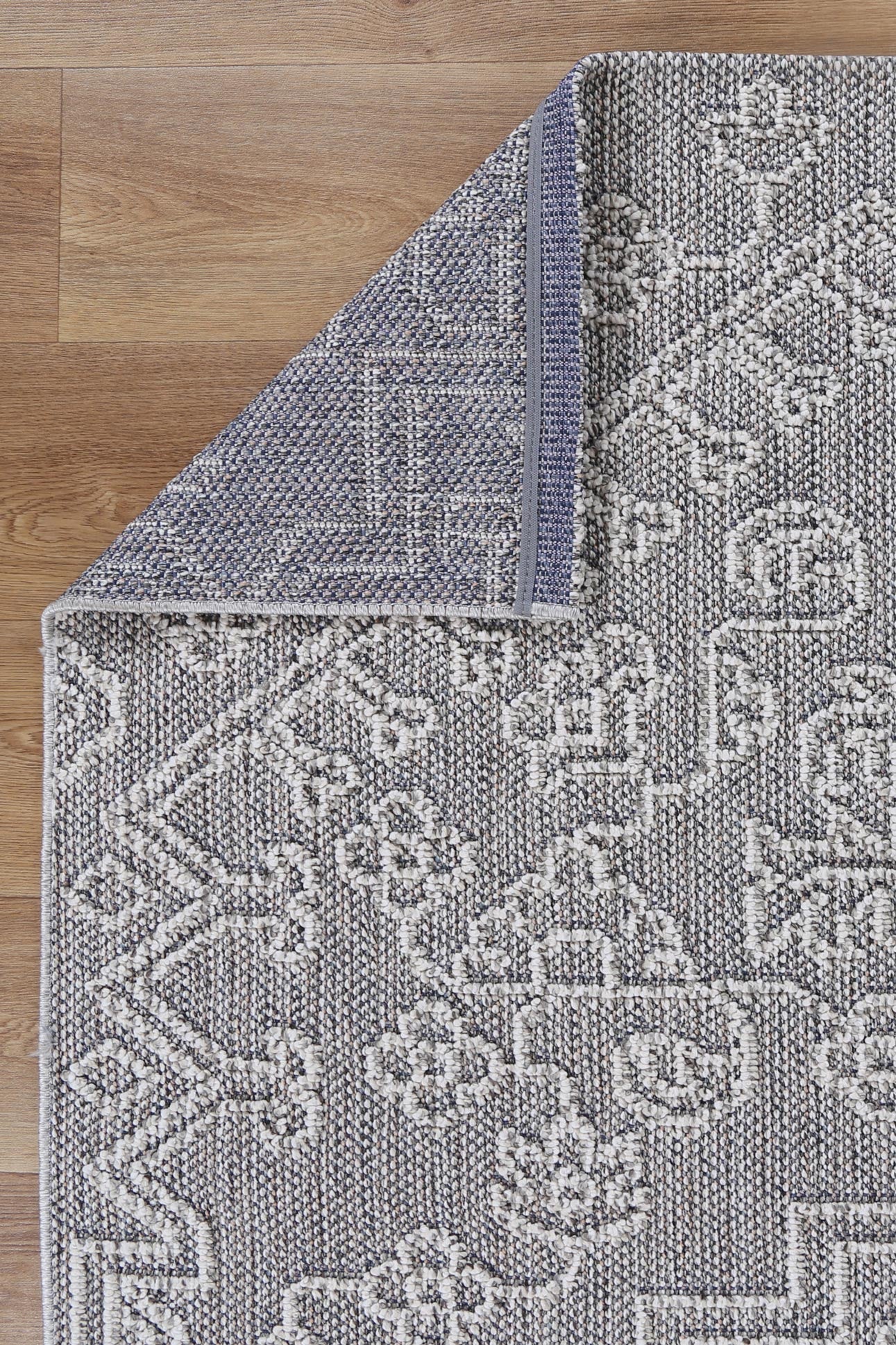 Valentina Bule Ash Tribal Flatweave Rug