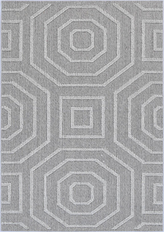 Valentina Suri Ash Geometric Flatweave Rug