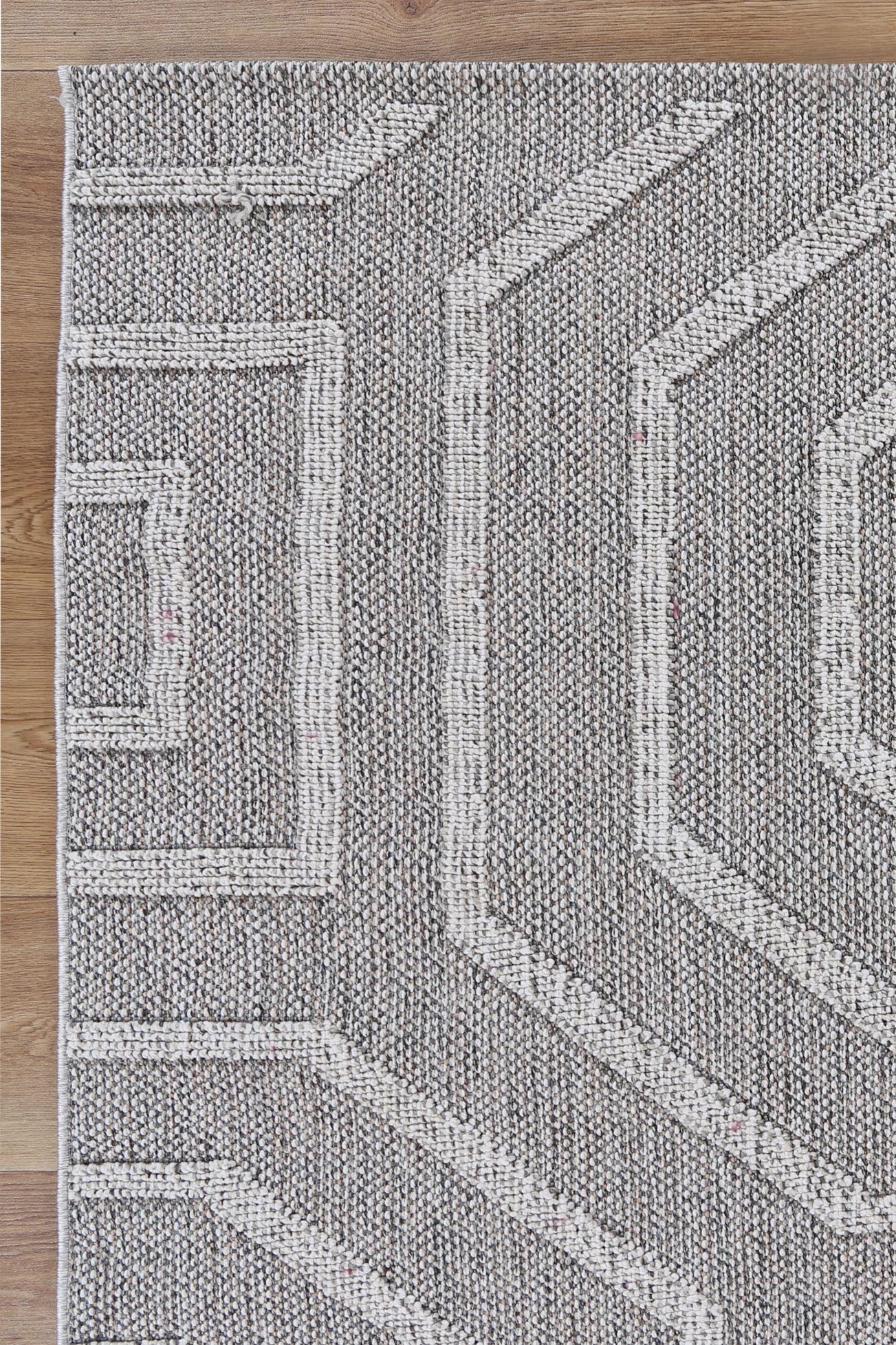 Valentina Suri Ash Geometric Flatweave Rug