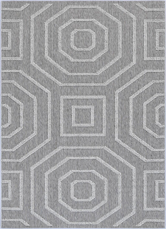 Valentina Devesi Grey Geometric Flatweave Rug