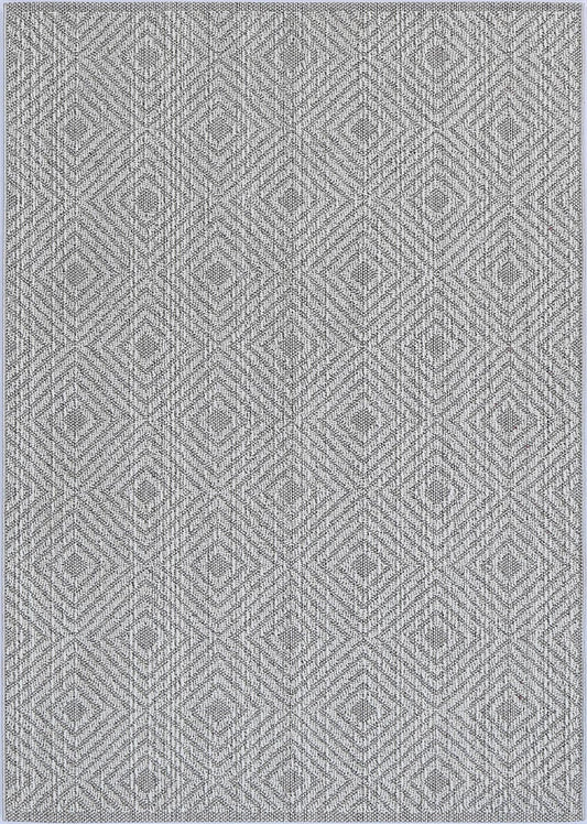 Valentina Walasi Ash Geometric Flatweave Rug