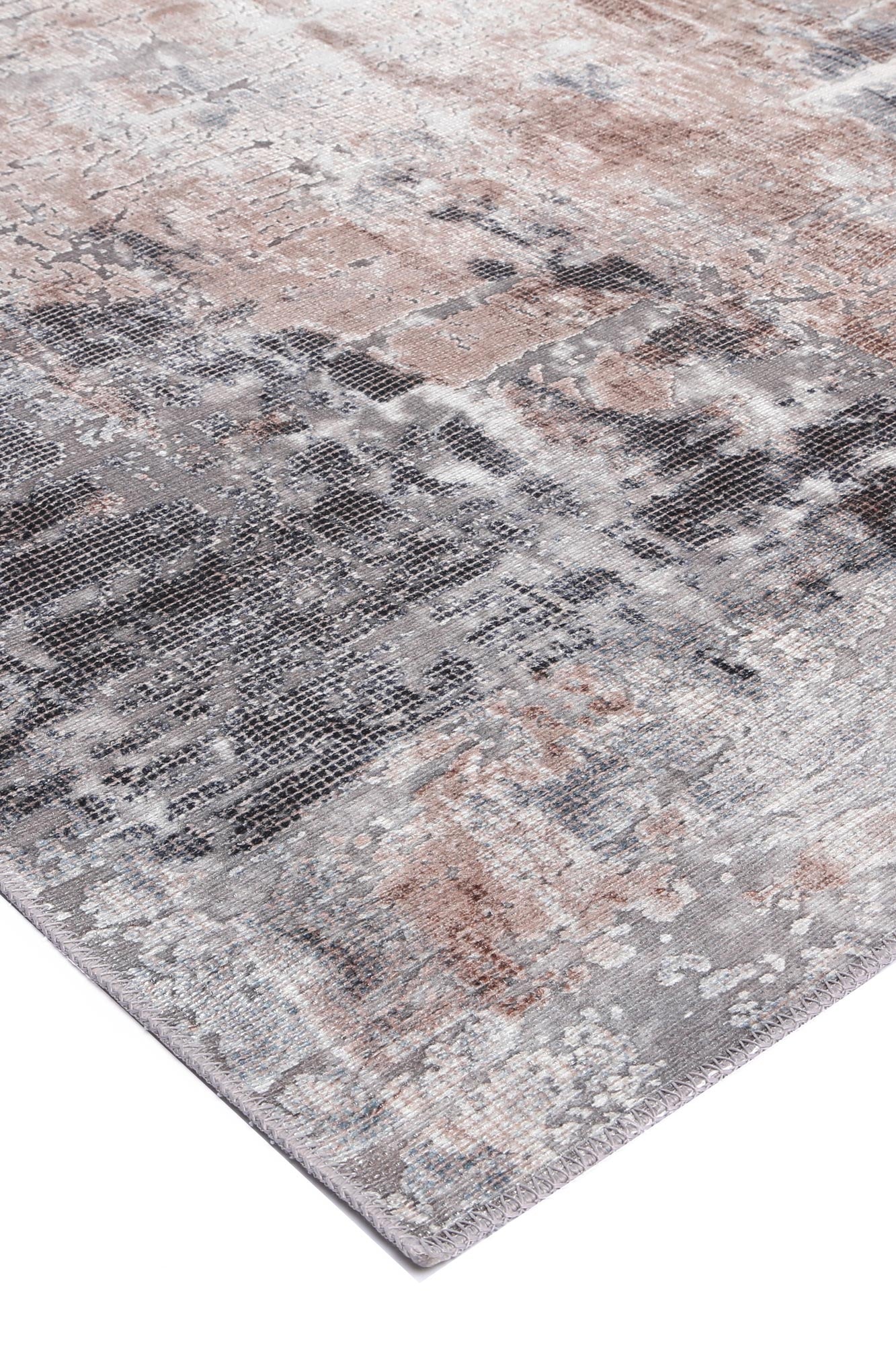 Vintage Crown Leopold Ash & Ivory Distressed Vintage Rug