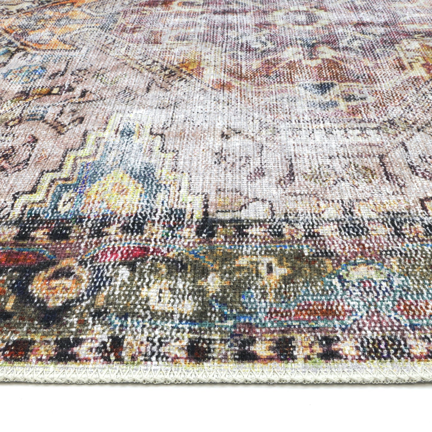 Vintage Crown Ernest Multi Distressed Vintage Rug
