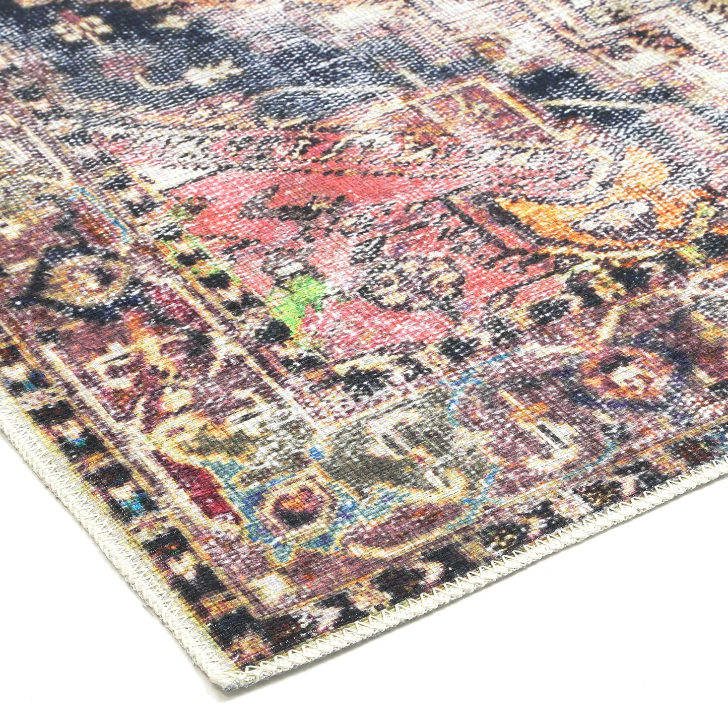 Vintage Crown Ernest Multi Distressed Vintage Rug