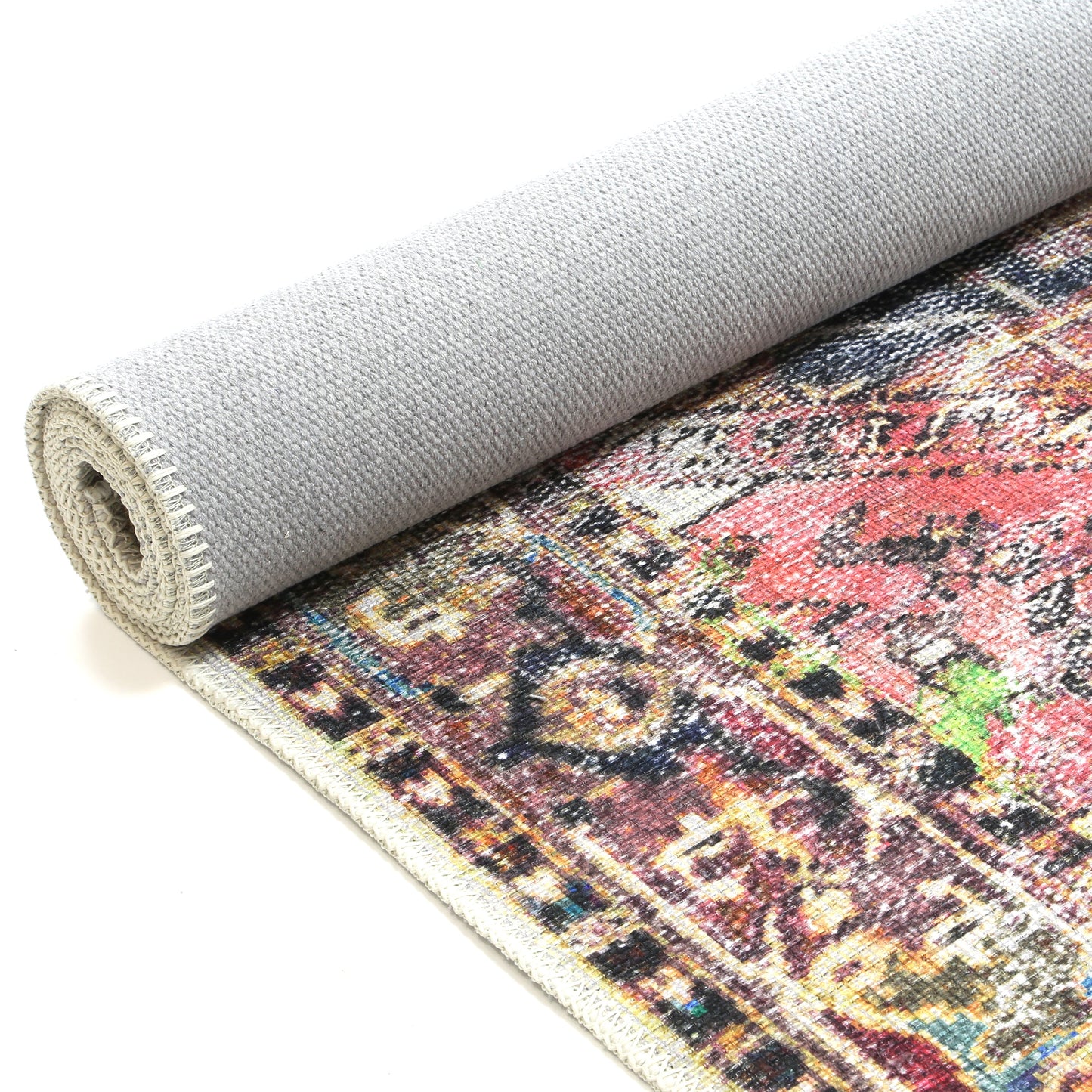 Vintage Crown Ernest Multi Distressed Vintage Rug